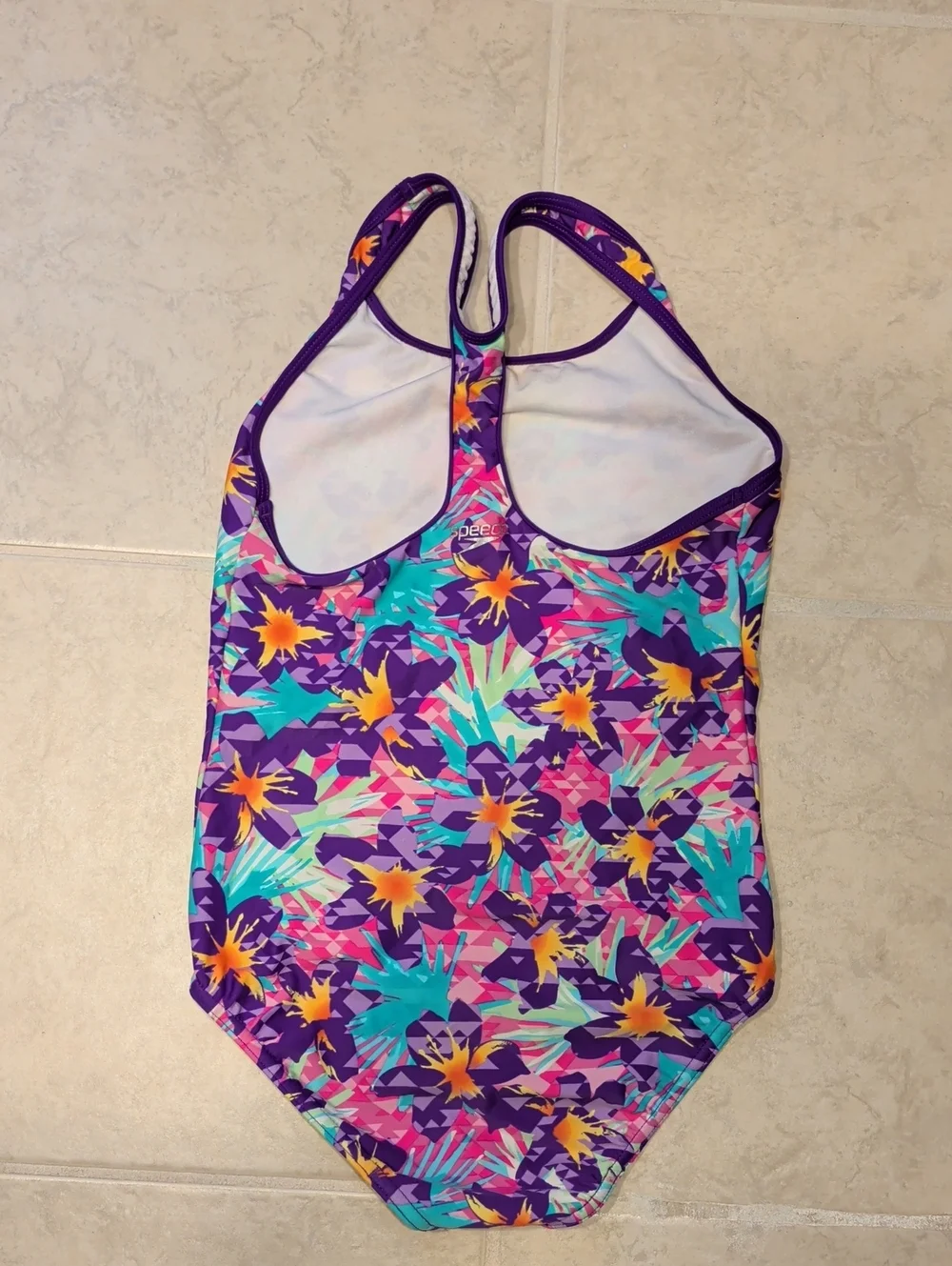 Speedo Girls Floral One Piece Swimsuit